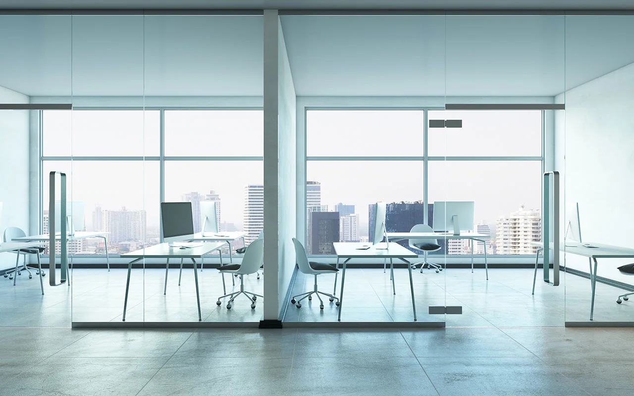 crisvisa-extraclaro-side-view-on-light-interior-design-office-cabinets-with-concrete-floor-glass-transparent-walls-modern crisvisa-extraclaro-side-view-on-light-interior-design-office-cabinets-with-concrete-floor-glass-transparent-walls-modern
